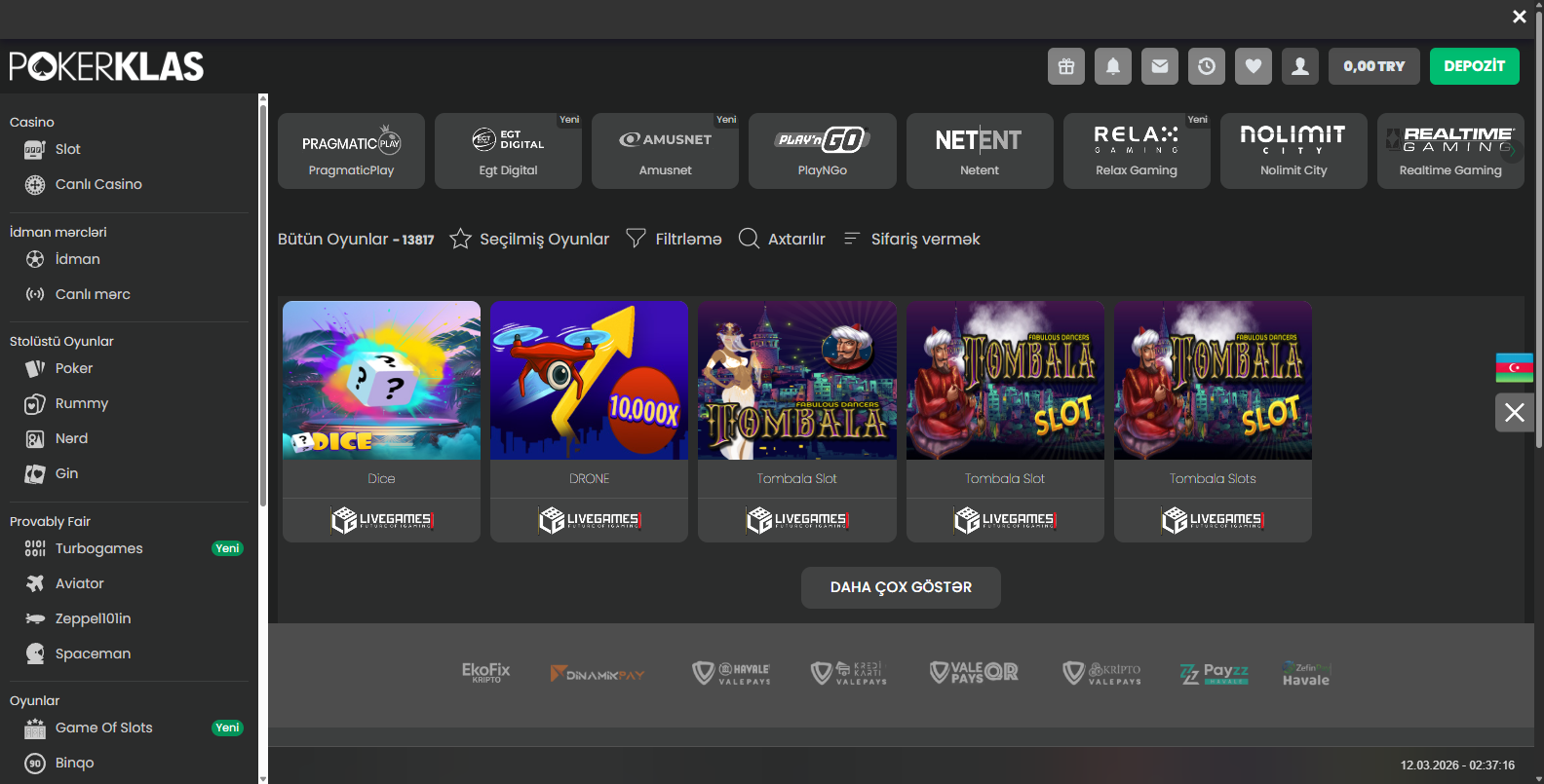 Pokerklas Üyelik Sonrası Yatırım Bonusları