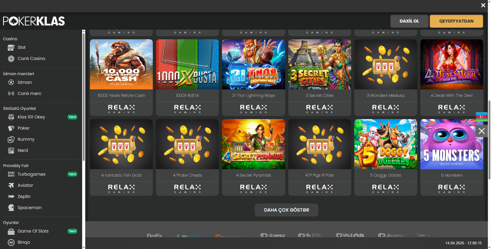 Pokerklas Casino Oyunları